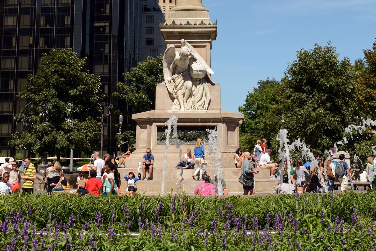 14 Angel Holding A Globe Represents Global Exploration On Columbus Monument In New York Columbus Circle